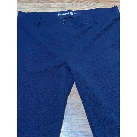 Betabrand BootCut Navy Blue Classic Dress Pant Yoga Pant Flat Front Stretchy 2XP - Picture 2 of 6